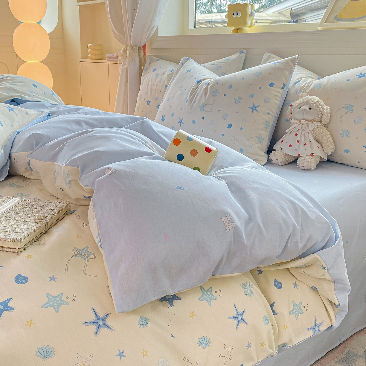 91家纺网 家纺一手货源 找家纺 黑马家居 2025新款13070全棉田园小清新四件套系列 花漾