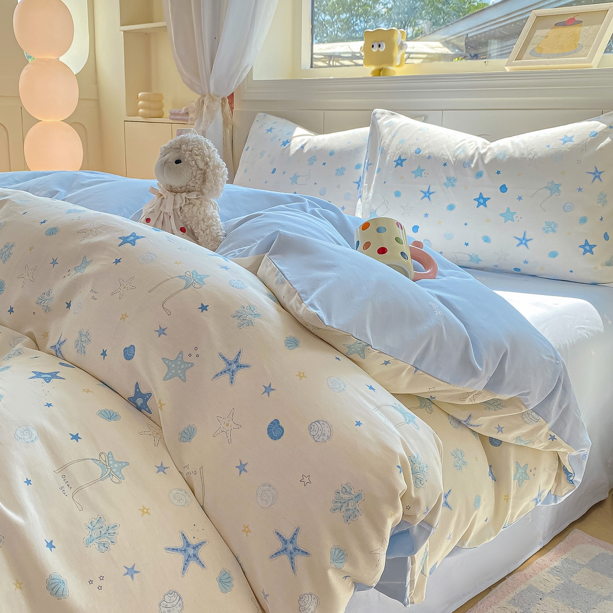 91家纺网 家纺一手货源 找家纺 黑马家居 2025新款13070全棉田园小清新四件套系列 花漾