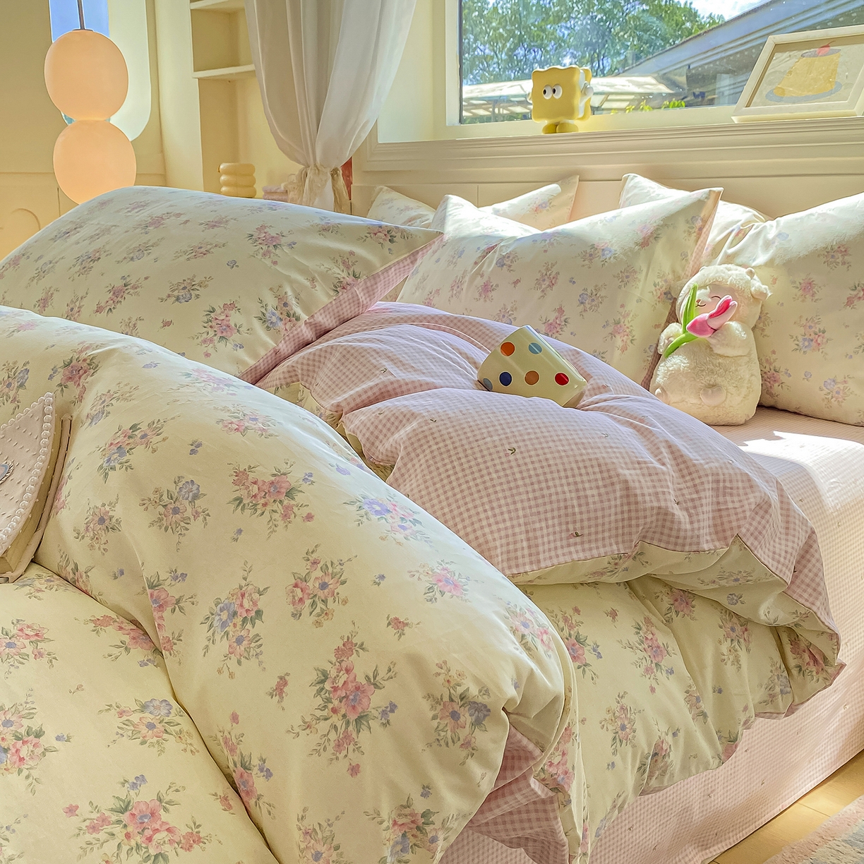 黑马家居 2025新款13070全棉田园小清新四件套系列 花漾