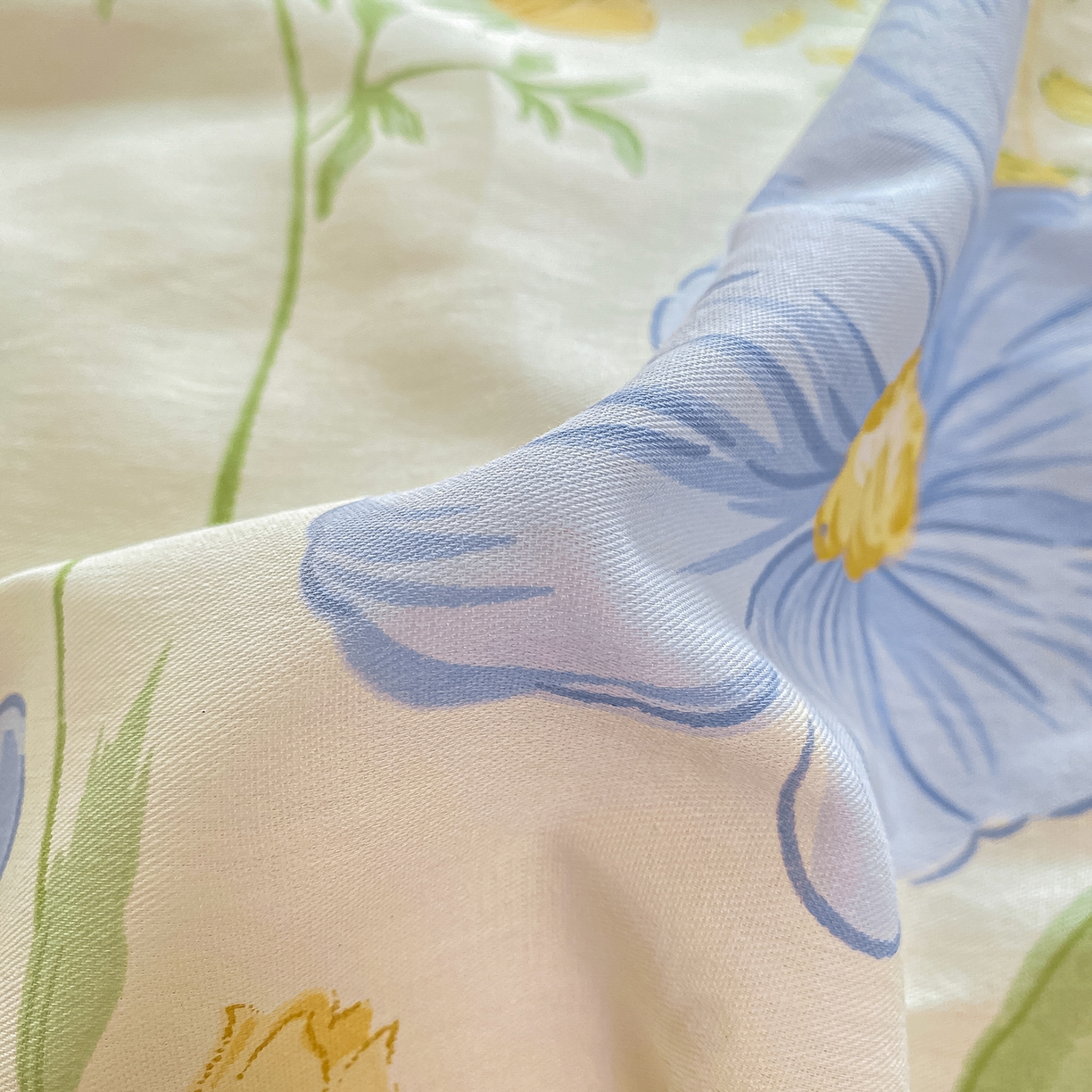 91家纺网 家纺一手货源 找家纺 黑马家居 2025新款13070全棉田园小清新单品被套系列 花漾