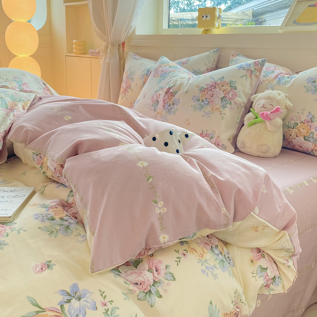 91家纺网 家纺一手货源 找家纺 黑马家居 2025新款13070全棉田园小清新单品被套系列 凯蒂猫