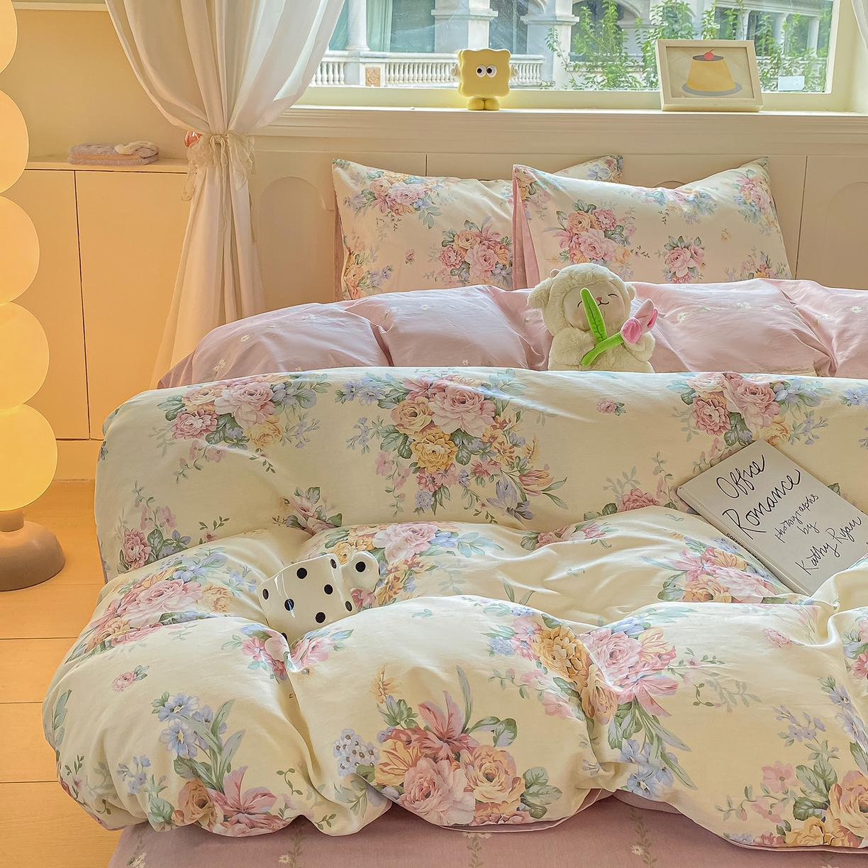 91家纺网 家纺一手货源 找家纺 黑马家居 2025新款13070全棉田园小清新单品被套系列 凯蒂猫