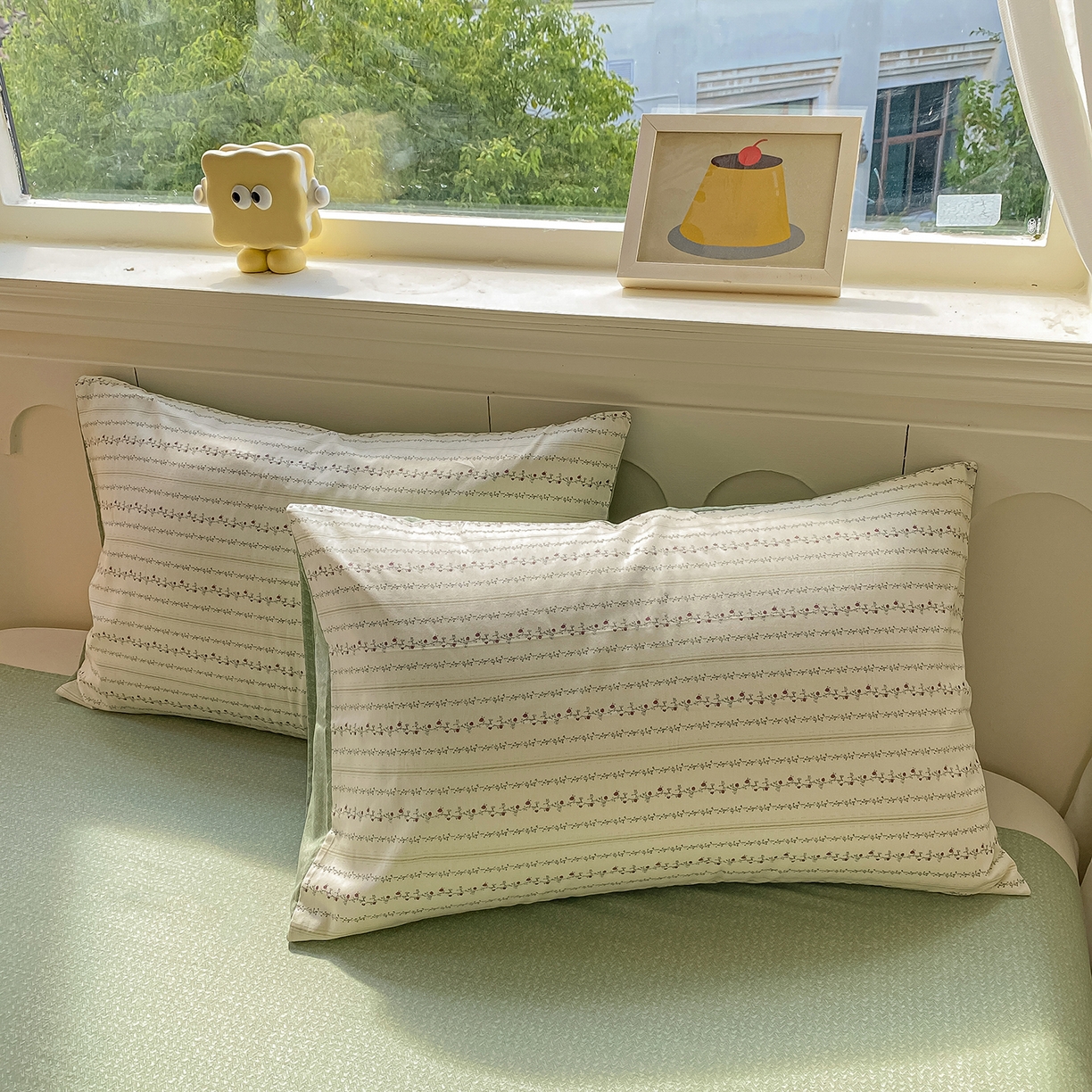 91家纺网 家纺一手货源 找家纺 黑马家居 2025新款13070全棉田园小清新单品被套系列 柠语