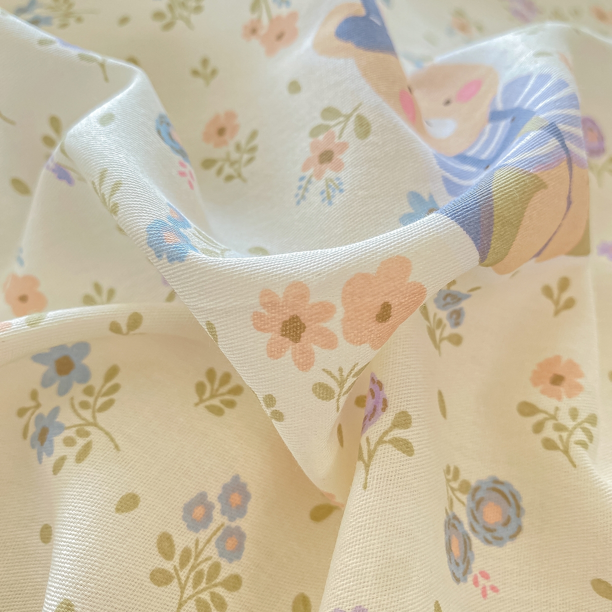 91家纺网 家纺一手货源 找家纺 黑马家居 2025新款13070全棉田园小清新单品被套系列 花间梦