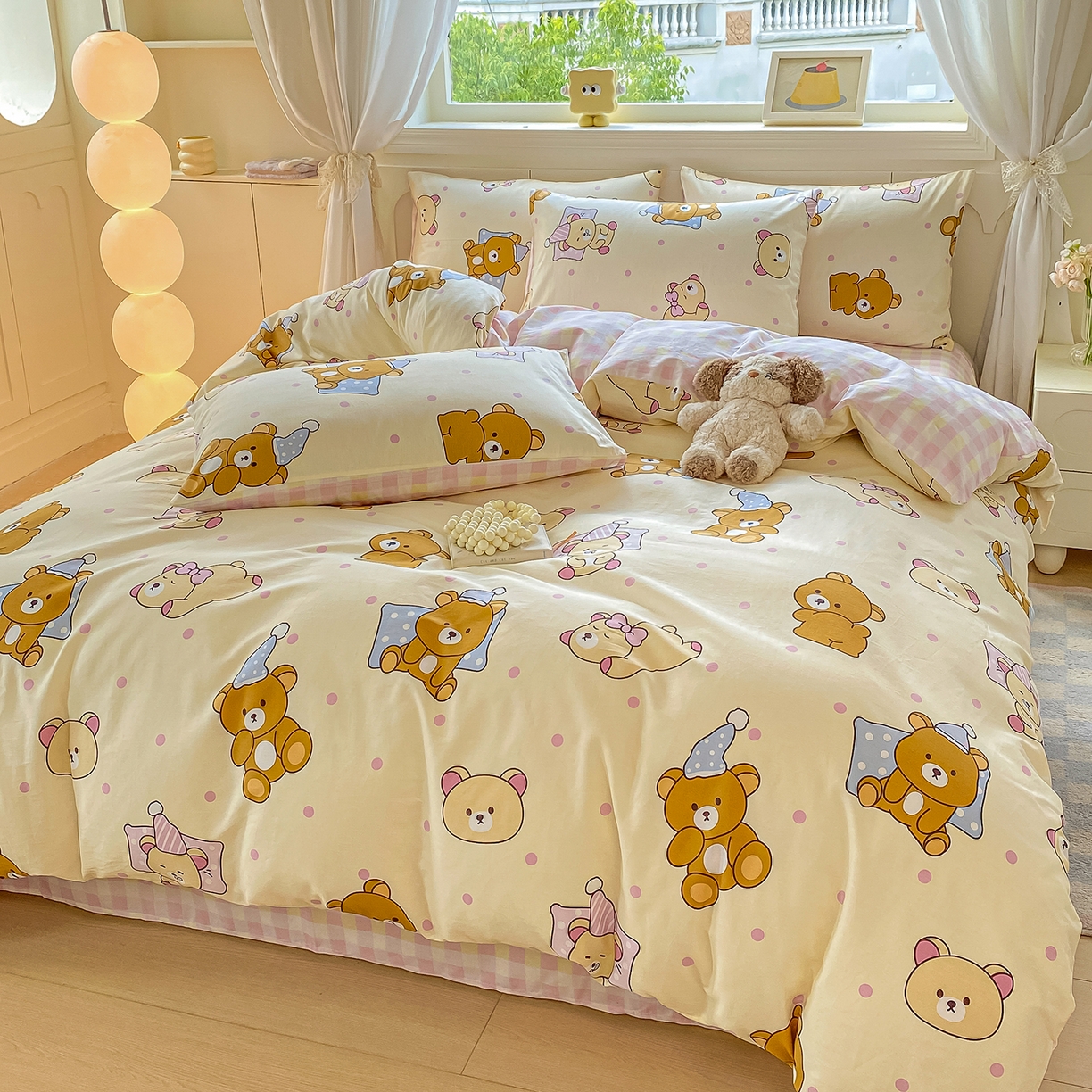 91家纺网 家纺一手货源 找家纺 黑马家居 2025新款13070全棉田园小清新单品被套系列 机器人