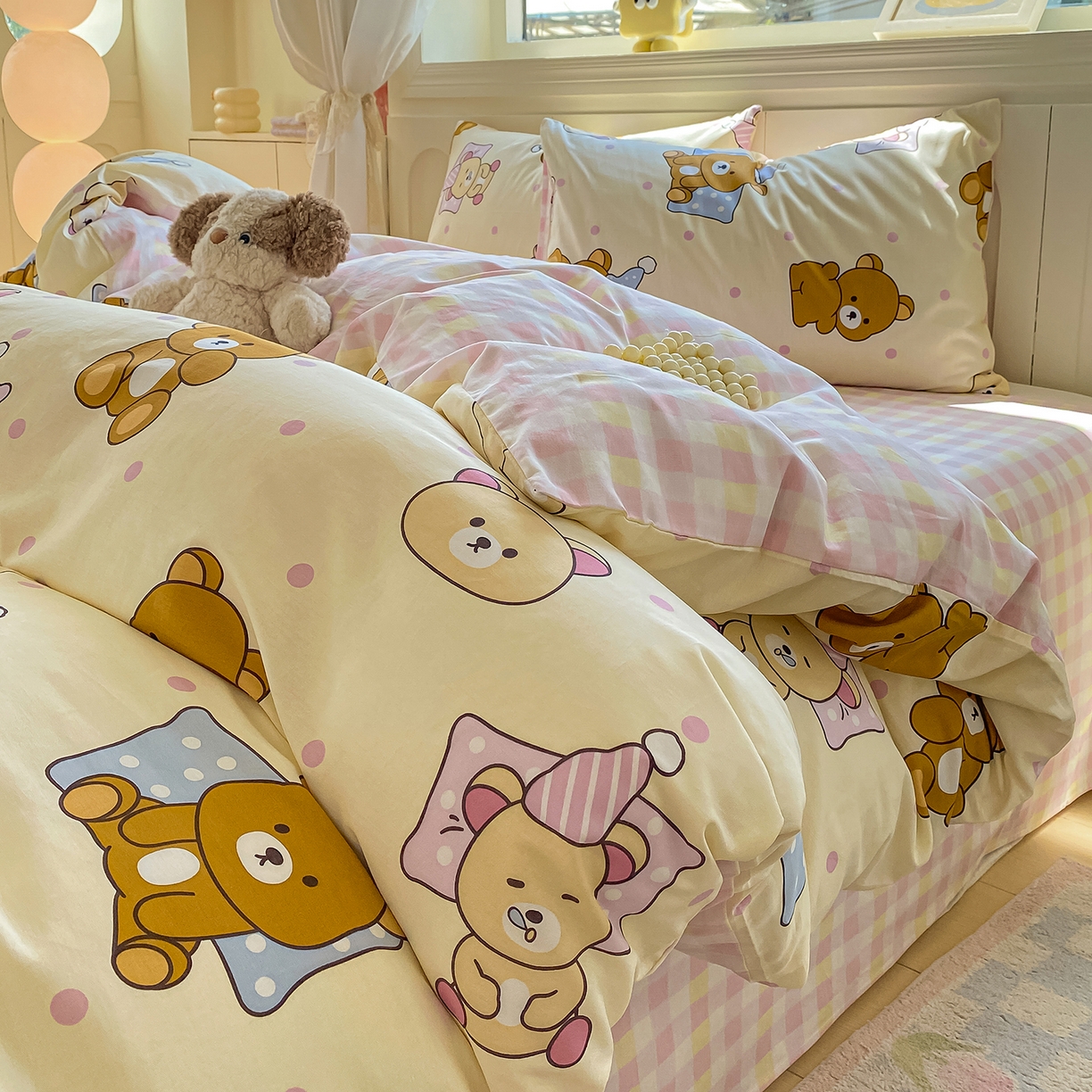 91家纺网 家纺一手货源 找家纺 黑马家居 2025新款13070全棉田园小清新单品被套系列 机器人