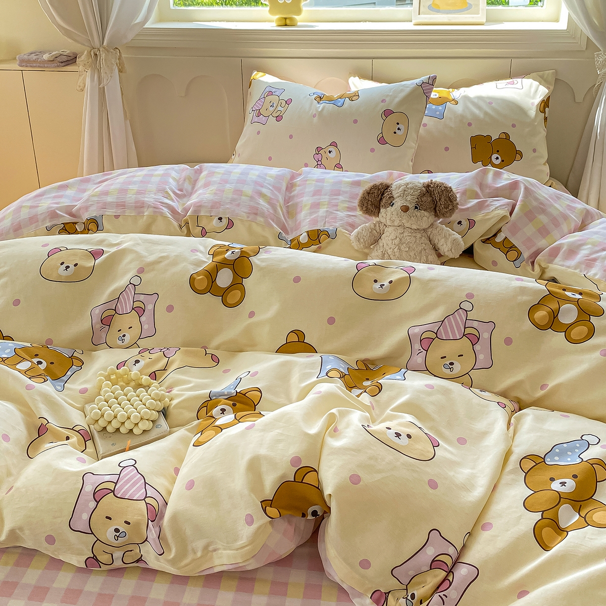 91家纺网 家纺一手货源 找家纺 黑马家居 2025新款13070全棉田园小清新单品被套系列 机器人