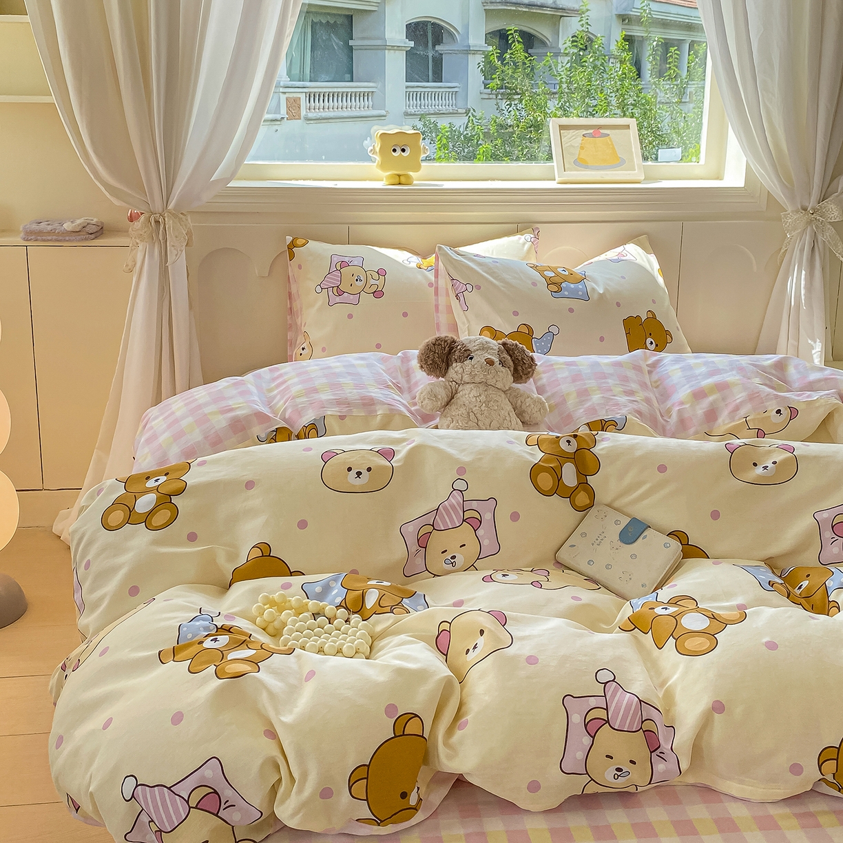 91家纺网 家纺一手货源 找家纺 黑马家居 2025新款13070全棉田园小清新单品被套系列 机器人