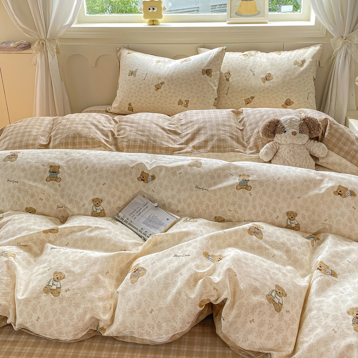 91家纺网 家纺一手货源 找家纺 黑马家居 2025新款13070全棉田园小清新单品被套系列 机器人