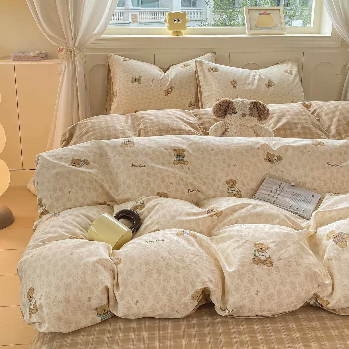 91家纺网 家纺一手货源 找家纺 黑马家居 2025新款13070全棉田园小清新单品被套系列 机器人