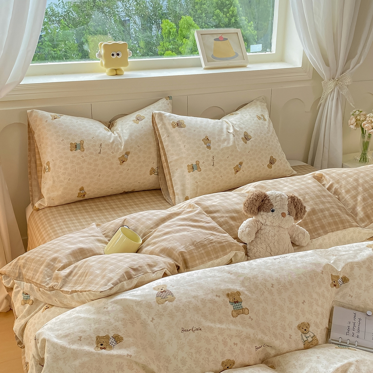 91家纺网 家纺一手货源 找家纺 黑马家居 2025新款13070全棉田园小清新单品被套系列 机器人