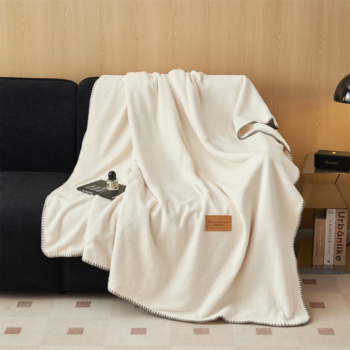 91家纺网 家纺一手货源 找家纺 （总）莱家富 2025新款四季毯羊驼绒三角针边毛毯午睡沙发盖毯子空调毯双层毯