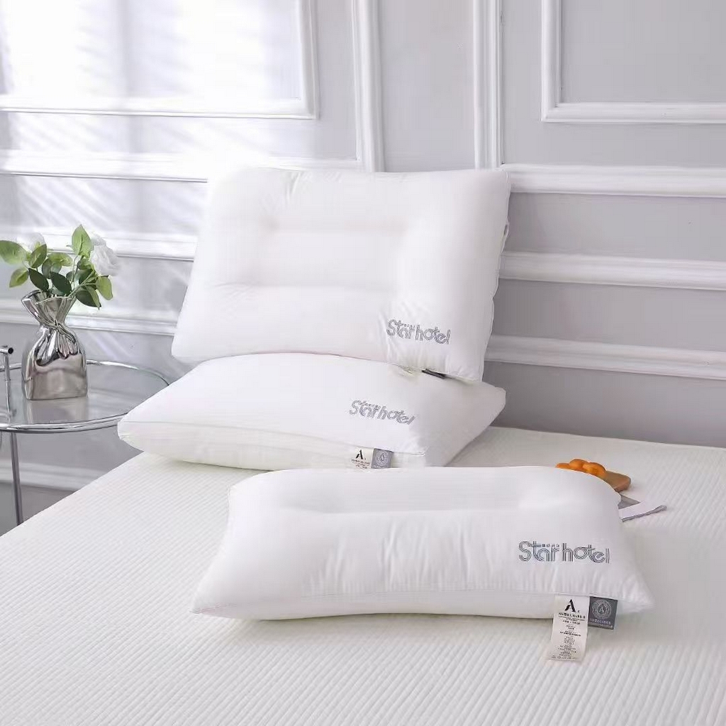 91家纺网 家纺一手货源 找家纺 （总）云熙枕业 2025新款酒店全棉立体单边定型羽丝护颈枕枕头枕芯