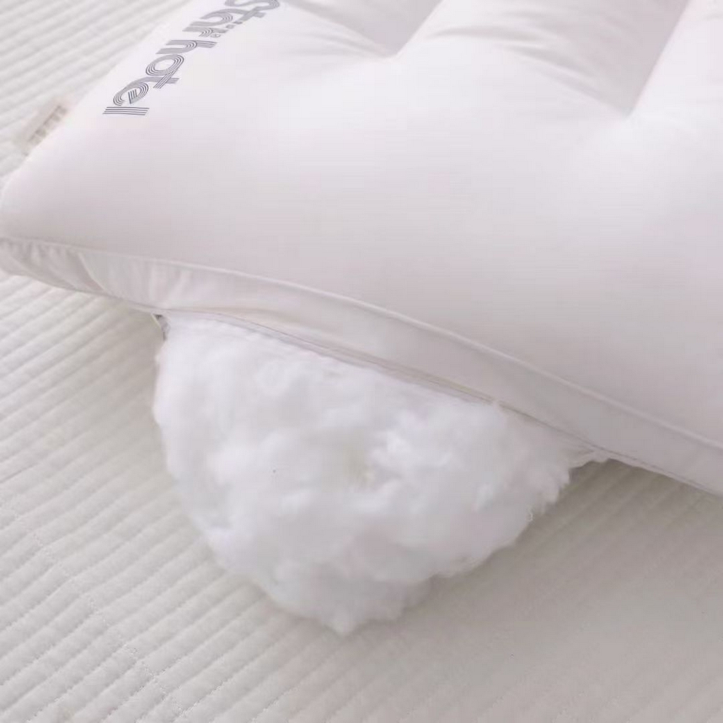 91家纺网 家纺一手货源 找家纺 云熙枕业 2025新款酒店全棉立体单边定型羽丝护颈枕枕头枕芯 定型低枕