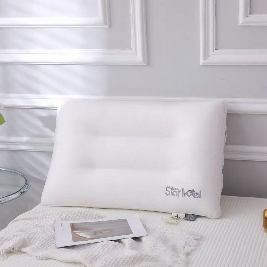 91家纺网 家纺一手货源 找家纺 云熙枕业 2025新款酒店全棉立体单边定型羽丝护颈枕枕头枕芯 定型低枕