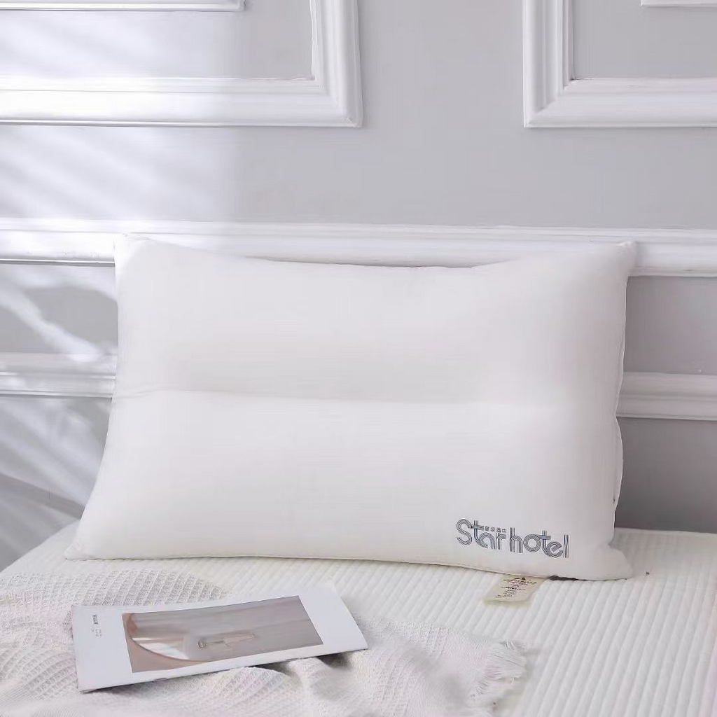 云熙枕业 2025新款酒店全棉立体单边定型羽丝护颈枕枕头枕芯 定型中枕