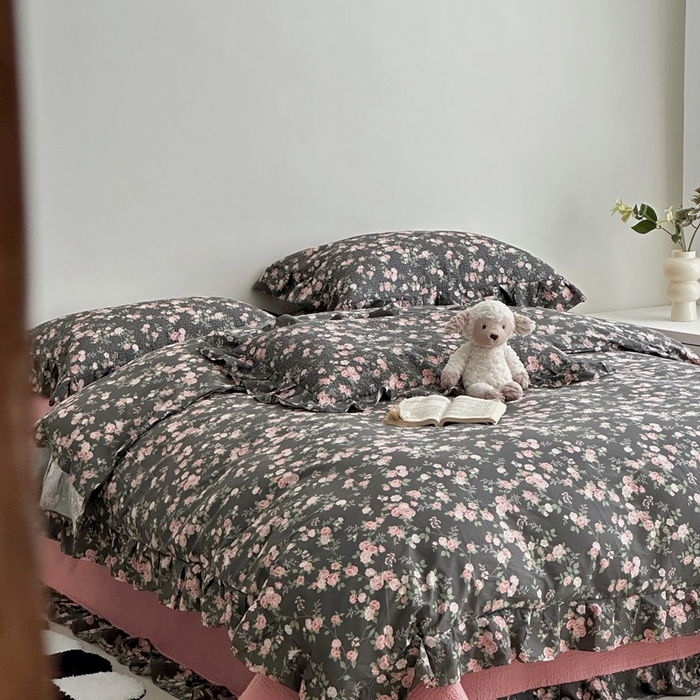 91家纺网 家纺一手货源 找家纺 （总）佰织鑫家居 2025新款全棉纯棉砂洗棉花床盖三件套