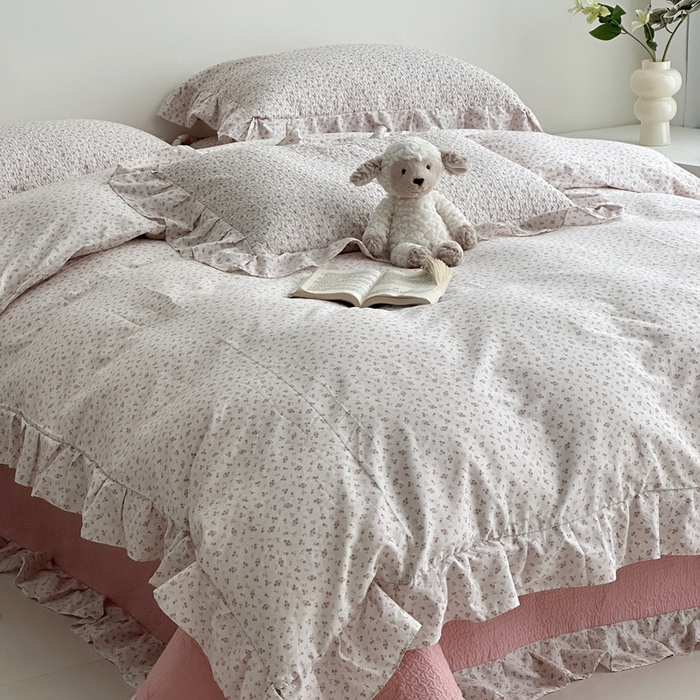 91家纺网 家纺一手货源 找家纺 （总）佰织鑫家居 2025新款全棉纯棉砂洗棉花床盖三件套