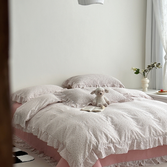 （总）佰织鑫家居 2025新款全棉纯棉砂洗棉花床盖三件套