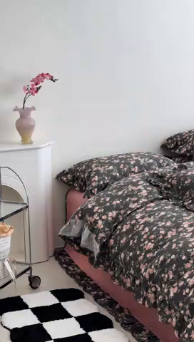 91家纺网 家纺一手货源 找家纺 佰织鑫家居 2025新款全棉纯棉砂洗棉花床盖三件套 夜来香