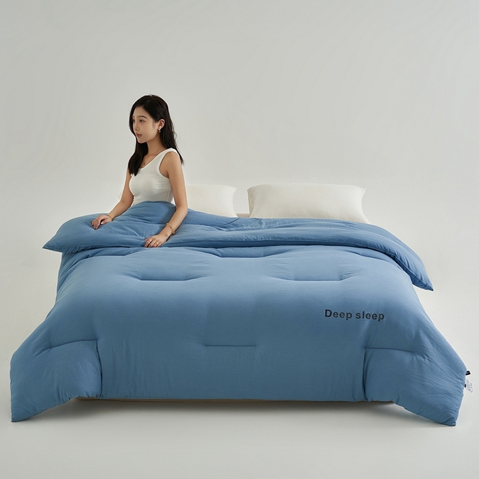 91家纺网 家纺一手货源 找家纺 闲鱼家纺 2025新款某朵同款深睡眠2.0冬被被子被芯 普鲁士蓝