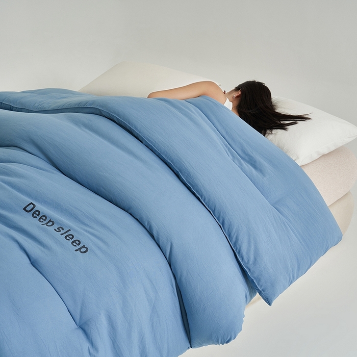 91家纺网 家纺一手货源 找家纺 闲鱼家纺 2025新款某朵同款深睡眠2.0冬被被子被芯 普鲁士蓝