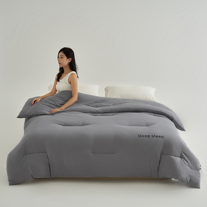 91家纺网 家纺一手货源 找家纺 闲鱼家纺 2025新款某朵同款深睡眠2.0冬被被子被芯 浅灰