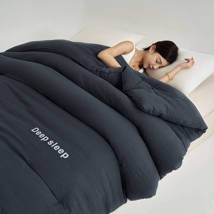 91家纺网 家纺一手货源 找家纺 闲鱼家纺 2025新款某朵同款深睡眠2.0冬被被子被芯 深灰