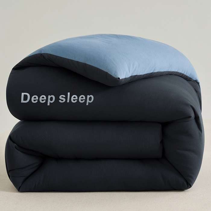 91家纺网 家纺一手货源 找家纺 闲鱼家纺 2025新款某朵同款深睡眠2.0冬被被子被芯 深灰+普鲁士蓝