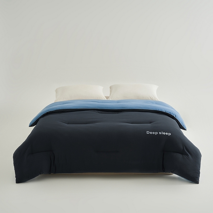 91家纺网 家纺一手货源 找家纺 闲鱼家纺 2025新款某朵同款深睡眠2.0冬被被子被芯 深灰+普鲁士蓝