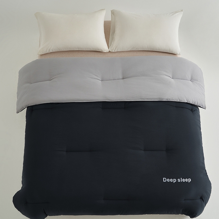 91家纺网 家纺一手货源 找家纺 闲鱼家纺 2025新款某朵同款深睡眠2.0冬被被子被芯 深灰+浅灰