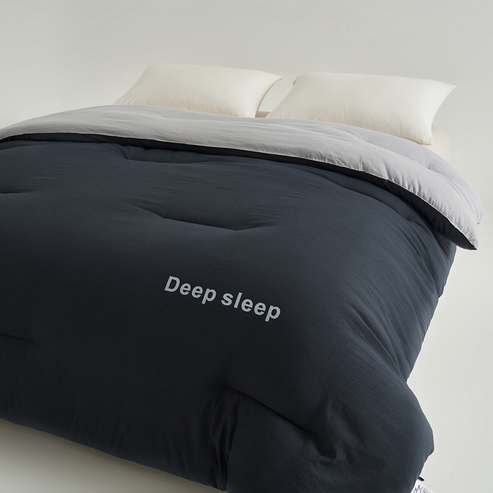 91家纺网 家纺一手货源 找家纺 闲鱼家纺 2025新款某朵同款深睡眠2.0冬被被子被芯 深灰+浅灰