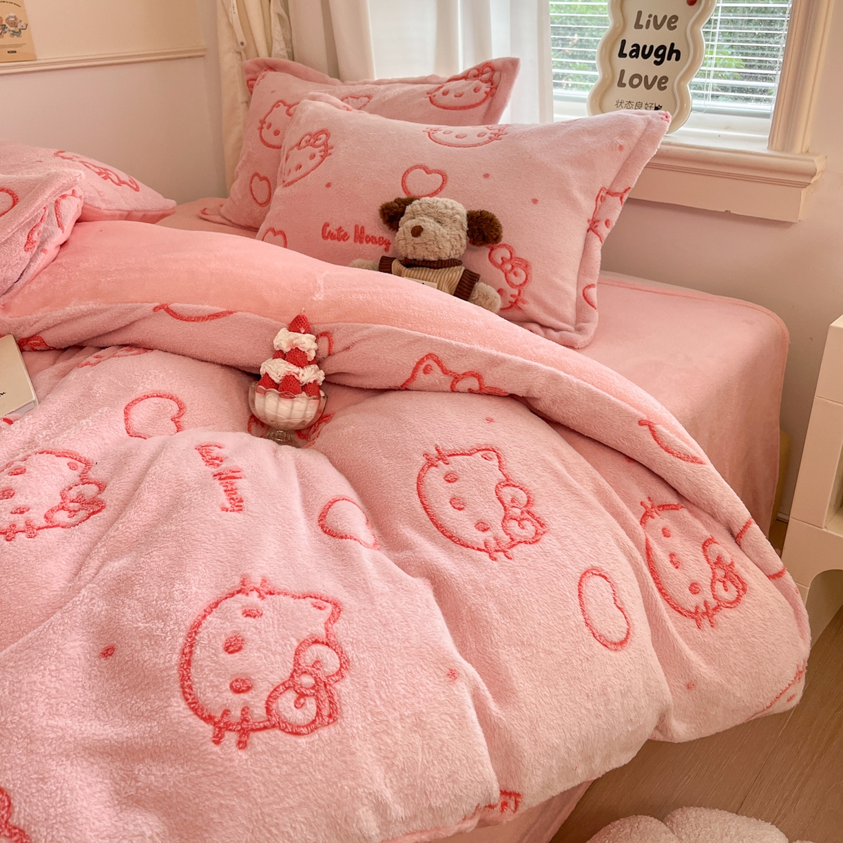 91家纺网 家纺一手货源 找家纺 （总）川悦生活2025新款立体雪花绒印花大床四件套系列二场景二