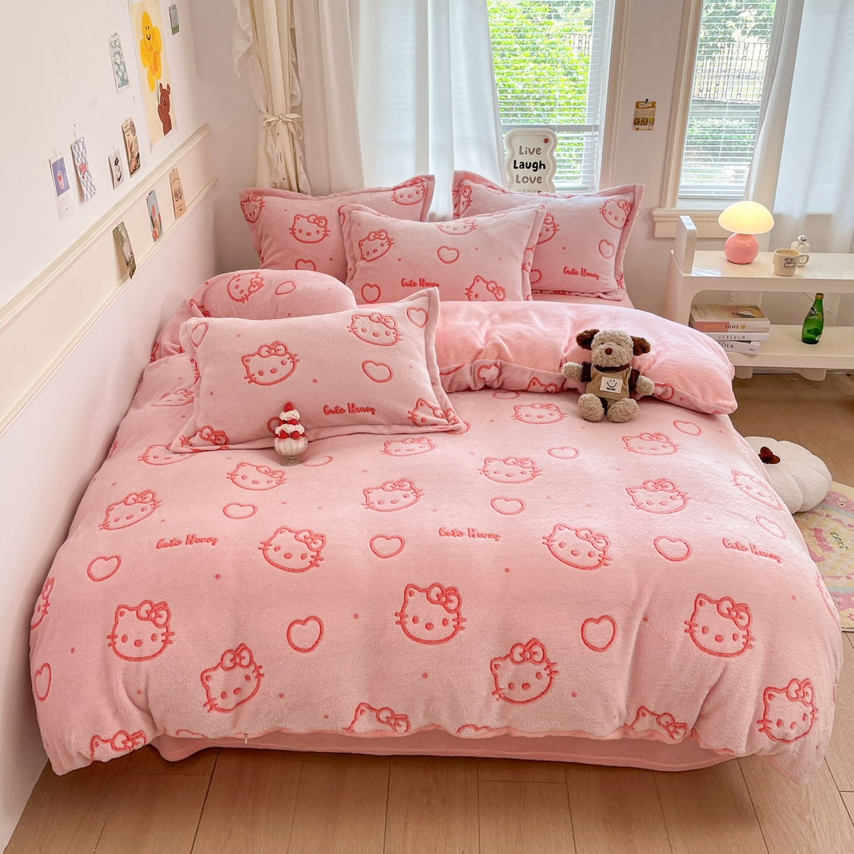 91家纺网 家纺一手货源 找家纺 （总）川悦生活2025新款立体雪花绒印花大床四件套系列二场景二