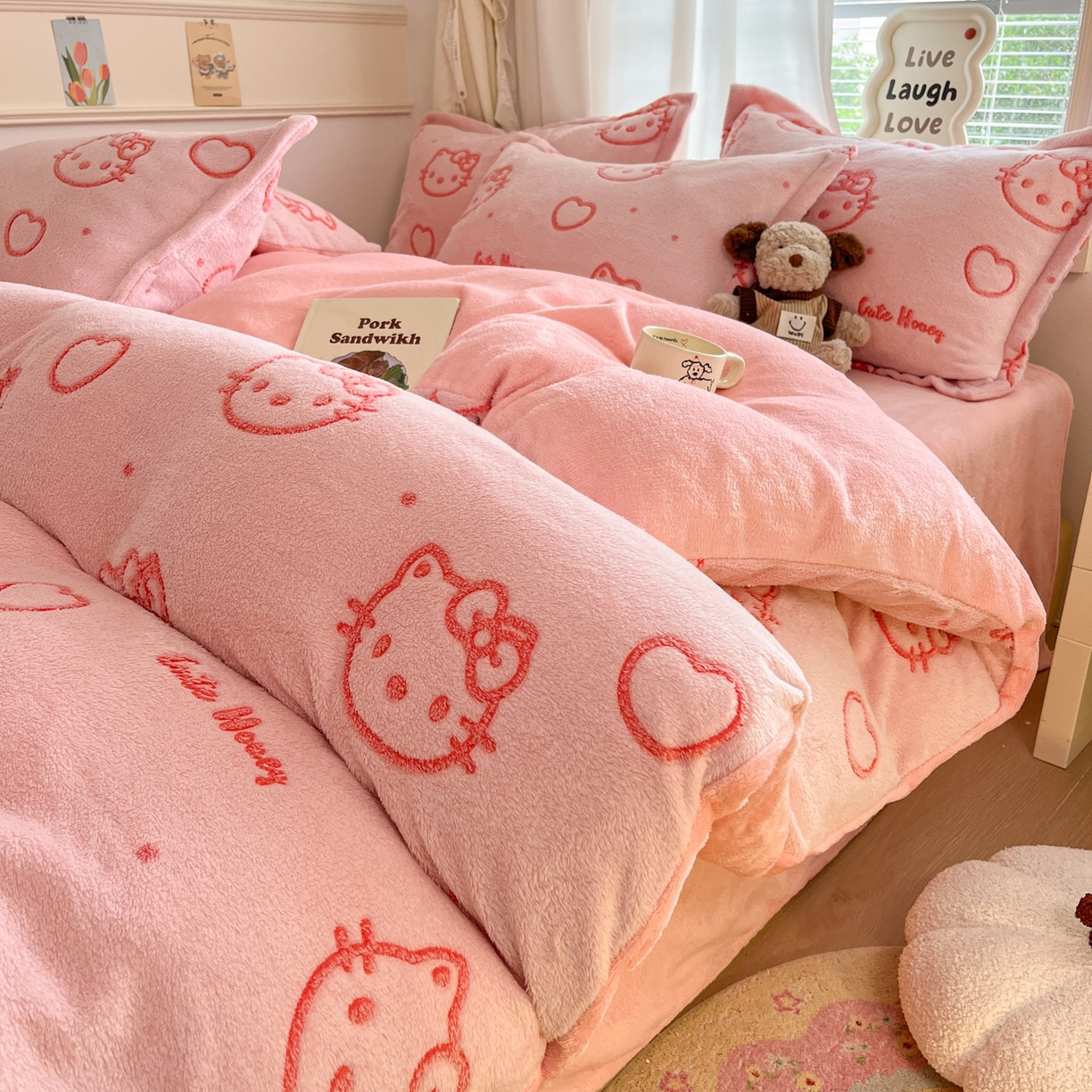 （总）川悦生活2025新款立体雪花绒印花大床四件套系列二场景二