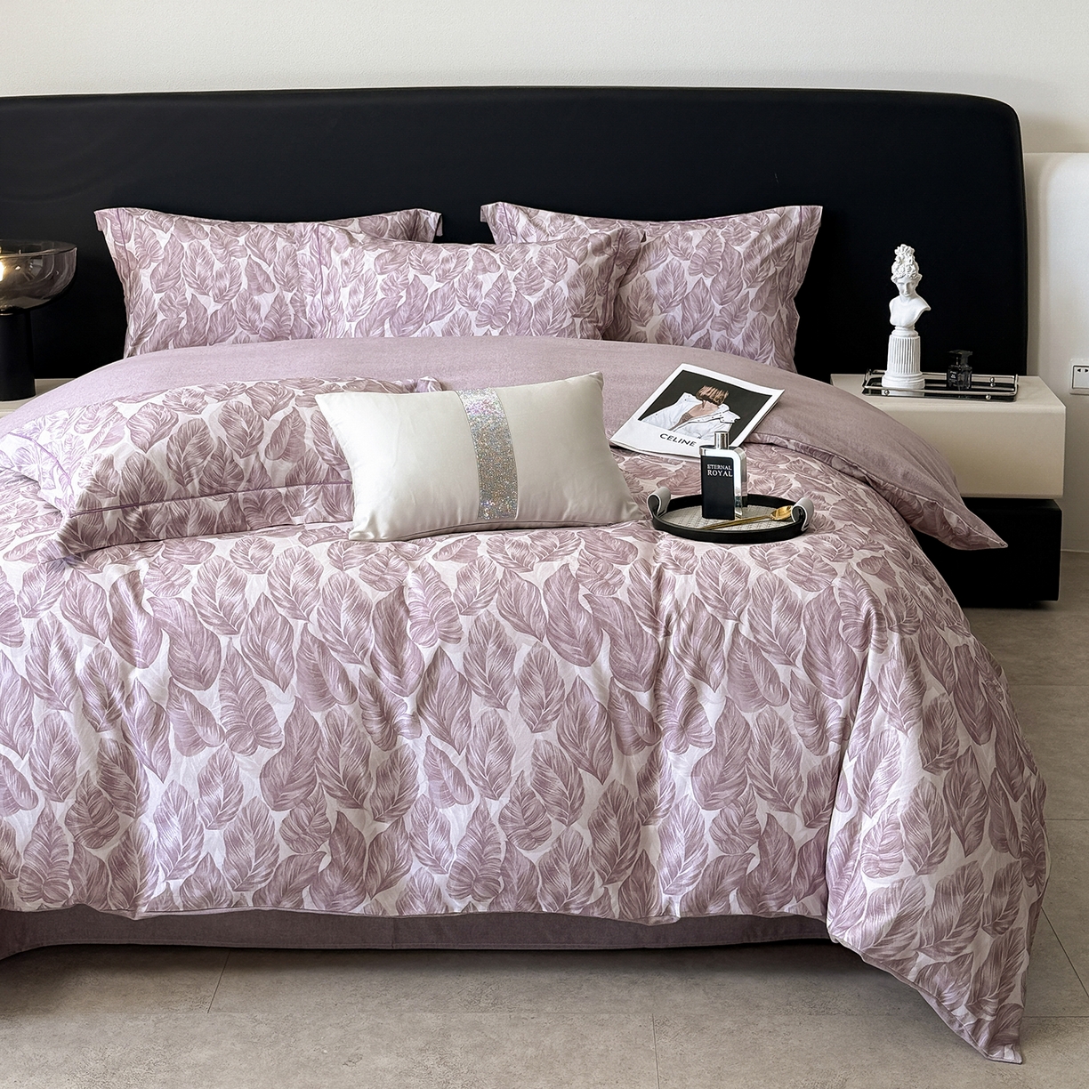 91家纺网 家纺一手货源 找家纺 （总）清雅福2025新款A类全棉磨毛数码印花四件套