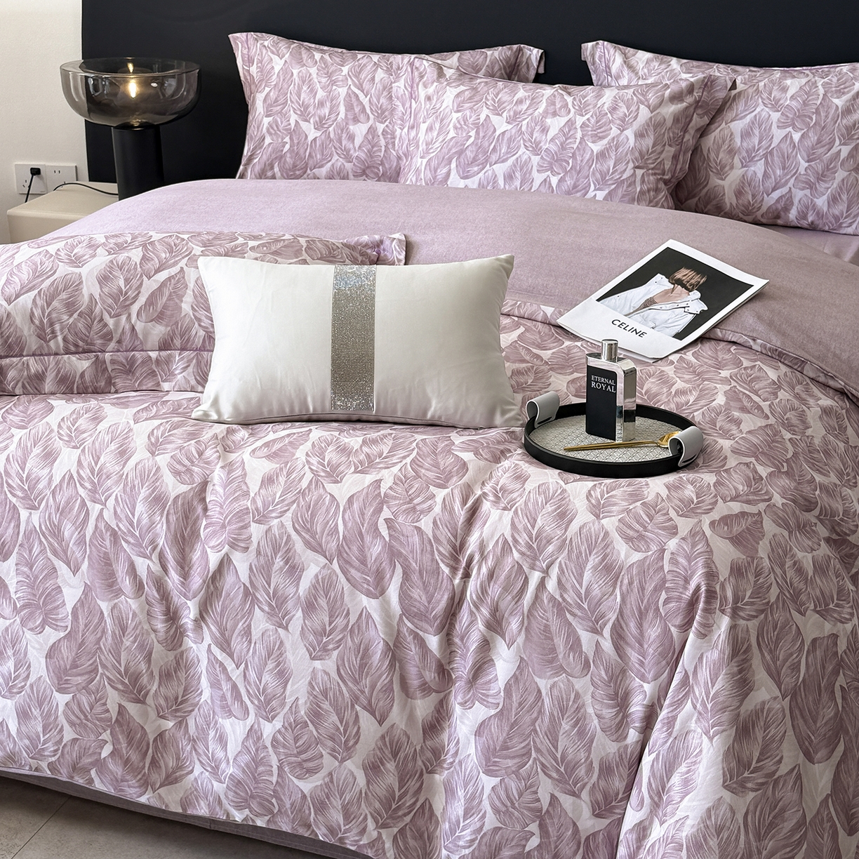 91家纺网 家纺一手货源 找家纺 （总）清雅福2025新款A类全棉磨毛数码印花四件套