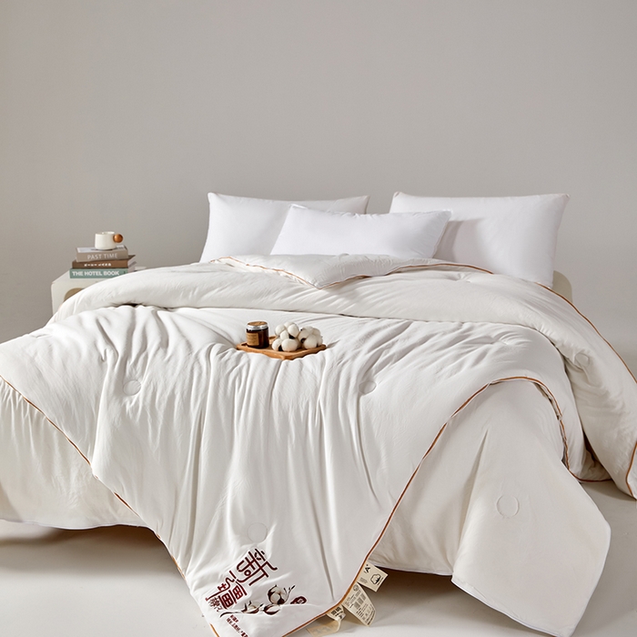 91家纺网 家纺一手货源 找家纺 （总）鑫棉坊 2025新款100%纯棉花二合一拉链款子母被