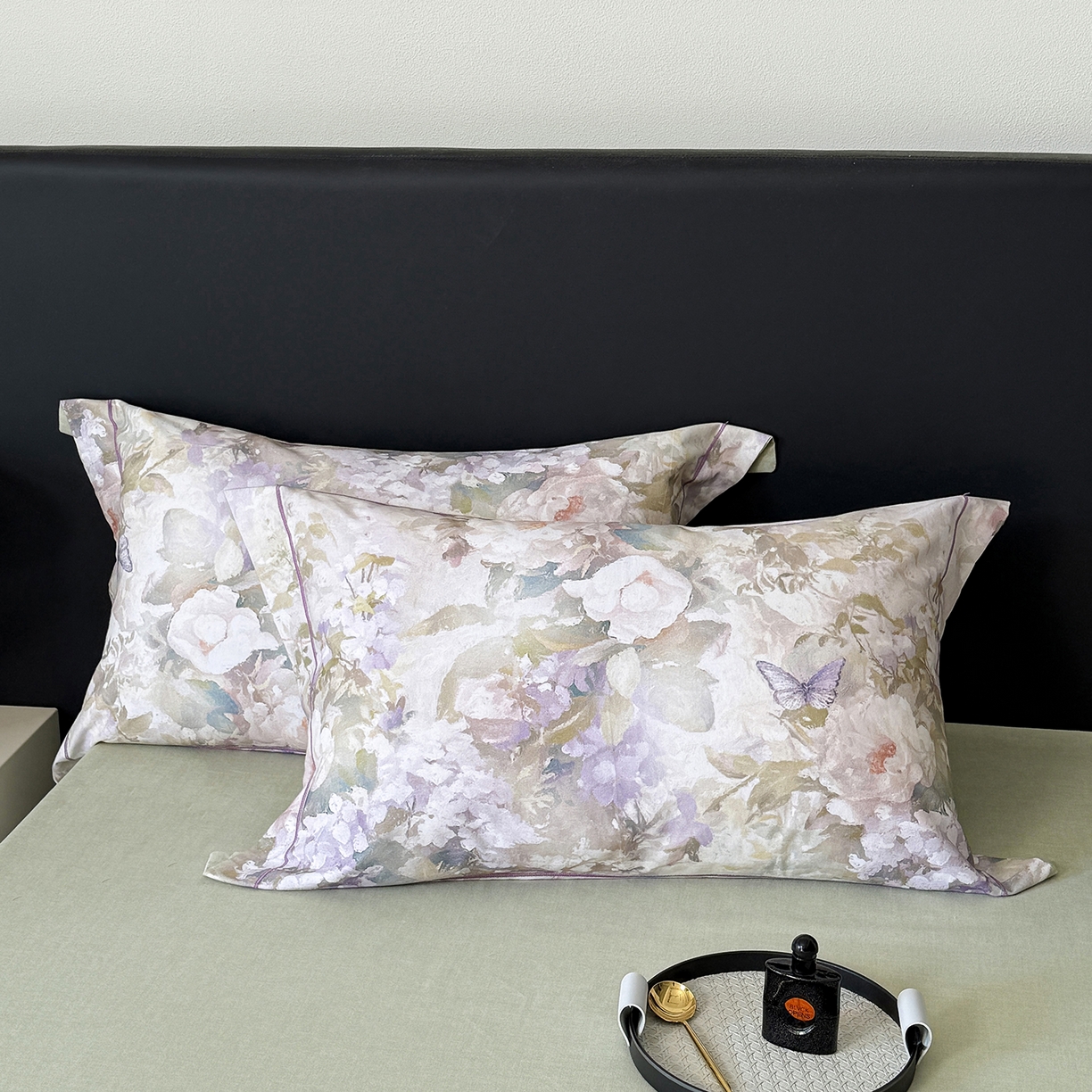 91家纺网 家纺一手货源 找家纺 清雅福2025新款A类全棉磨毛数码印花四件套 暮云·黄