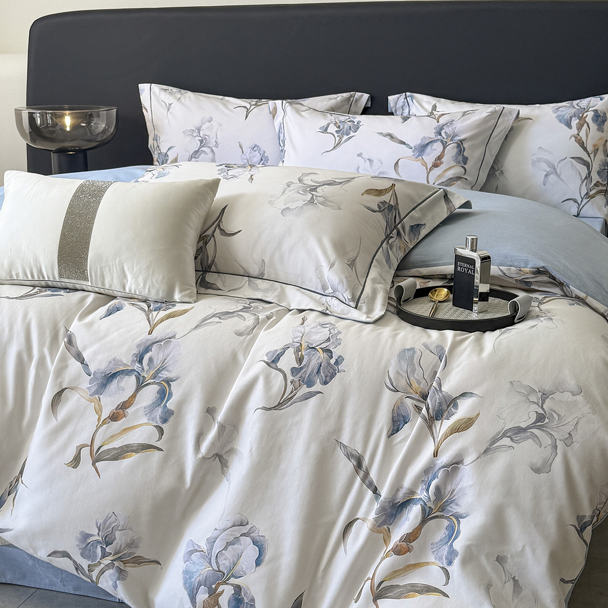 91家纺网 家纺一手货源 找家纺 清雅福2025新款A类全棉磨毛数码印花四件套 思瑾