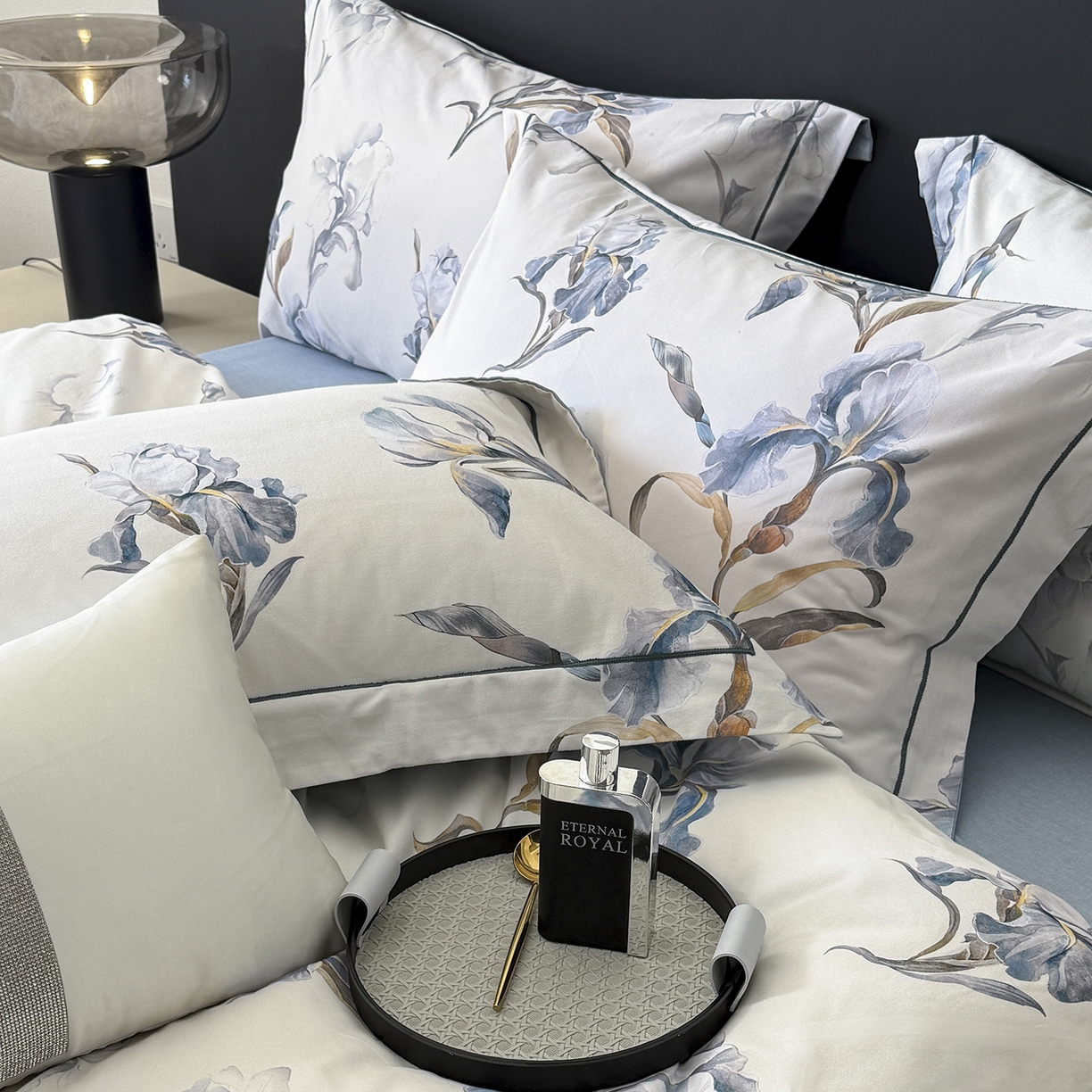 91家纺网 家纺一手货源 找家纺 清雅福2025新款A类全棉磨毛数码印花四件套 思瑾