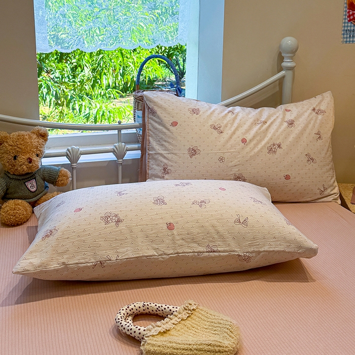 91家纺网 家纺一手货源 找家纺 颜选 2025春夏新款双层纱印花四件套 本顾