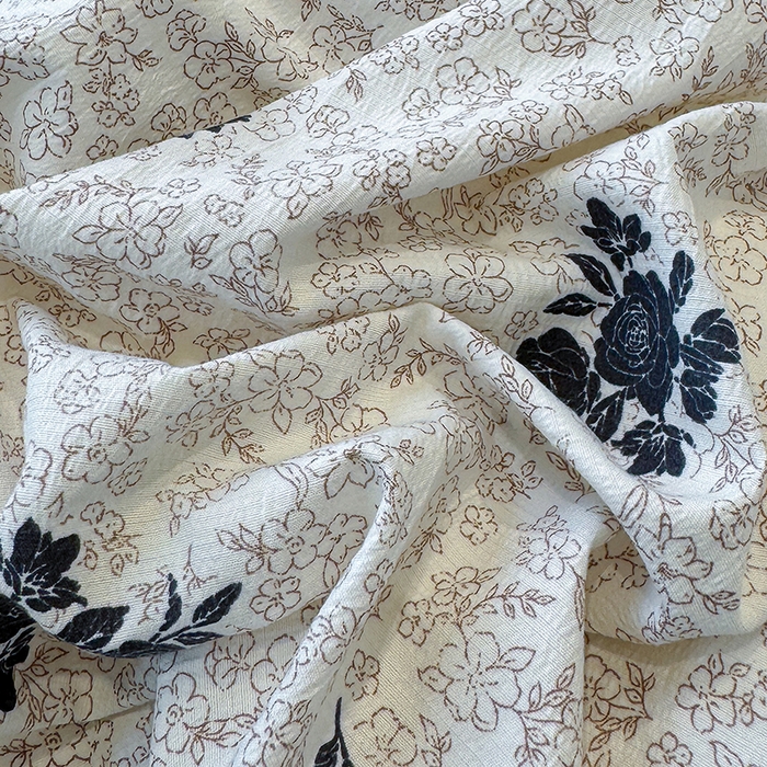 91家纺网 家纺一手货源 找家纺 颜选 2025春夏新款双层纱印花四件套 黛锦