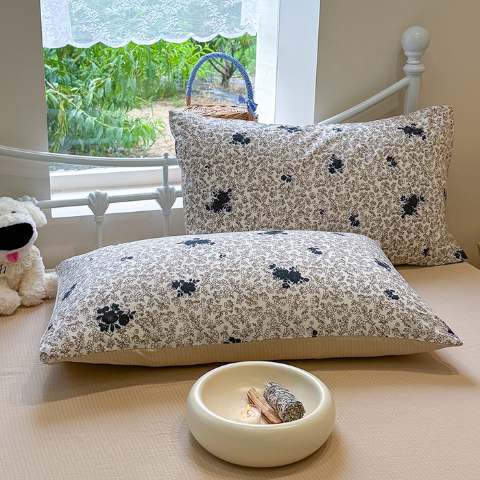 91家纺网 家纺一手货源 找家纺 颜选 2025春夏新款双层纱印花四件套 黛锦