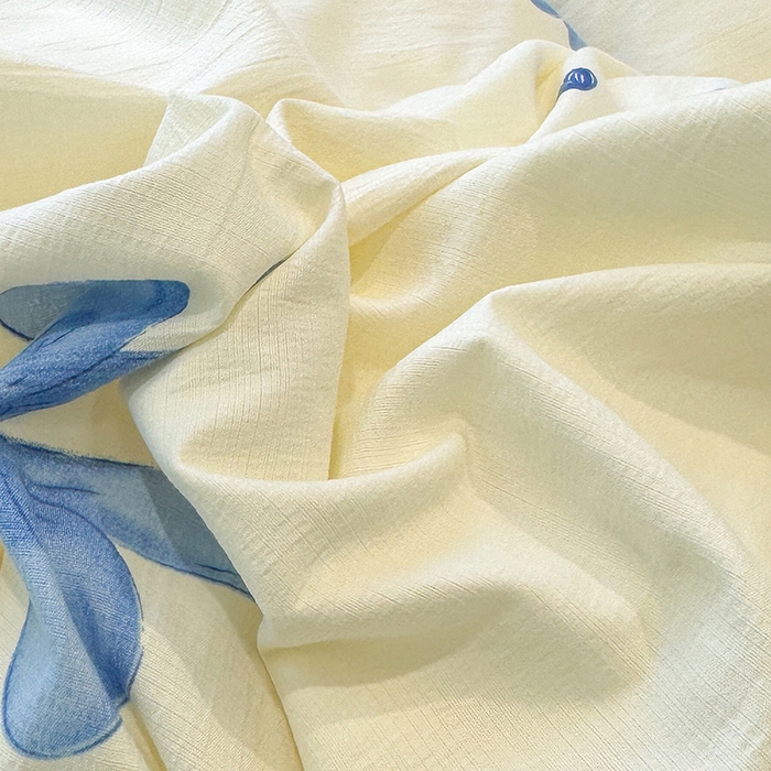 91家纺网 家纺一手货源 找家纺 颜选 2025春夏新款双层纱印花四件套 粉+星语结梦