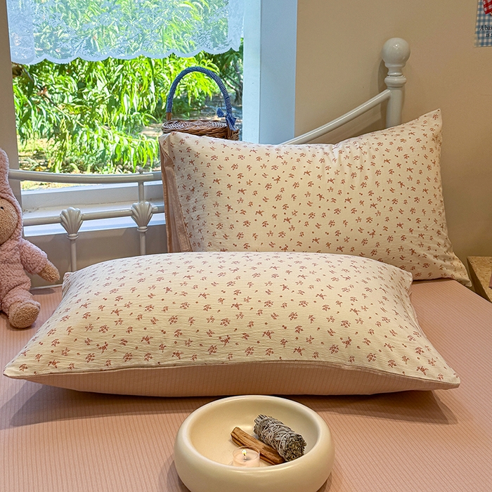 91家纺网 家纺一手货源 找家纺 颜选 2025春夏新款双层纱印花四件套 蔷薇花开