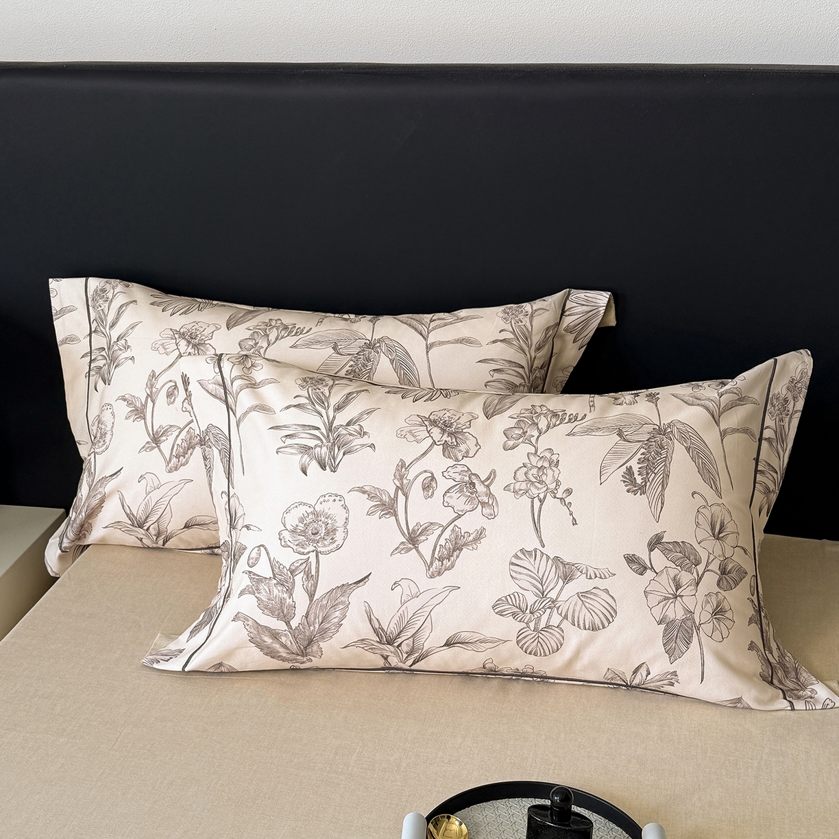 91家纺网 家纺一手货源 找家纺 清雅福2025新款A类全棉磨毛数码印花四件套 叶舒