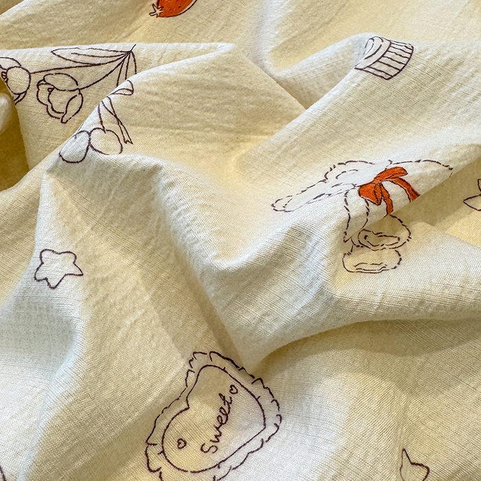 91家纺网 家纺一手货源 找家纺 颜选 2025春夏新款双层纱印花四件套 玩偶幻想曲