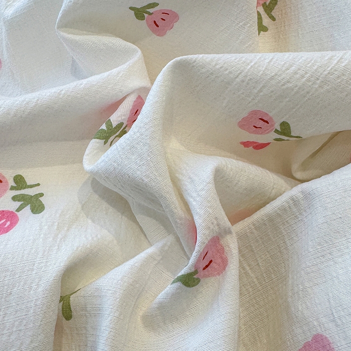 91家纺网 家纺一手货源 找家纺 颜选 2025春夏新款双层纱印花四件套 相思红豆