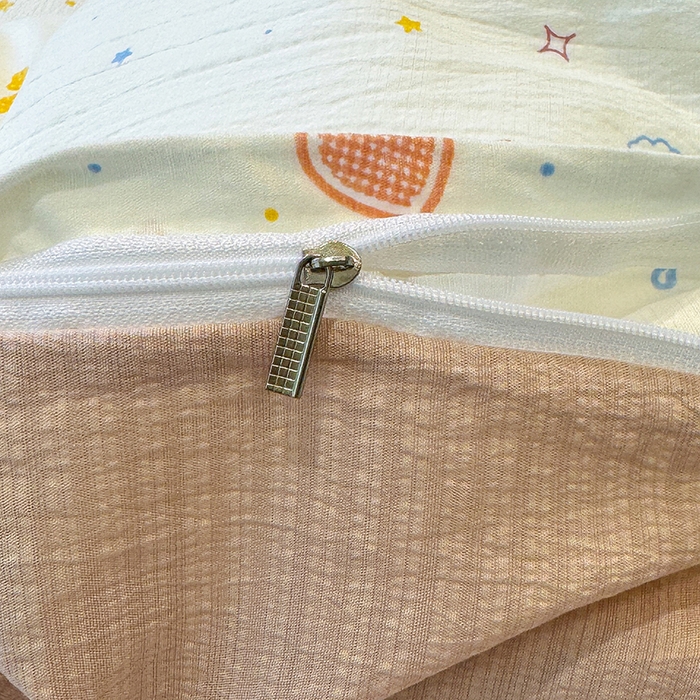 91家纺网 家纺一手货源 找家纺 颜选 2025春夏新款双层纱印花四件套 星月